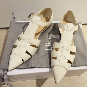 Brand New Dior Calfskin White Shoes